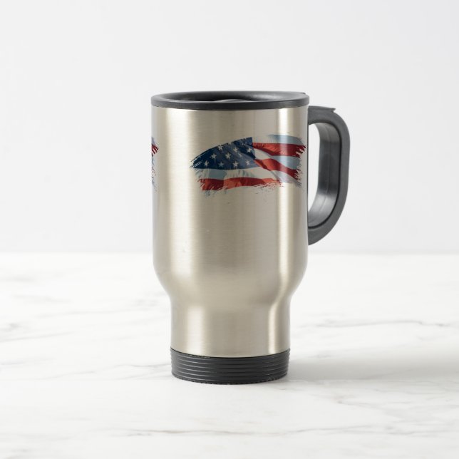 Taza De Viaje Bandera americana del movimiento patriótico del (Anverso derecho)
