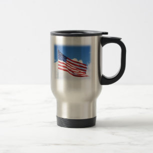 Taza De Viaje Bandera americana y el stein del viaje