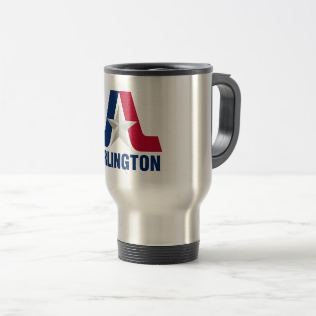 Taza De Viaje Bandera Arlington, Texas Travel Mug (Anverso derecho)