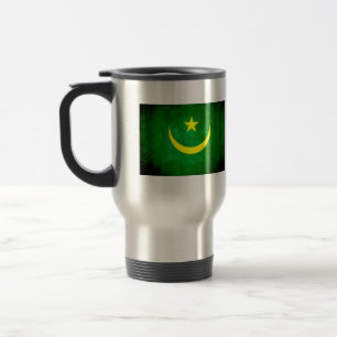 Taza De Viaje Bandera colorida de mauritano del contraste
