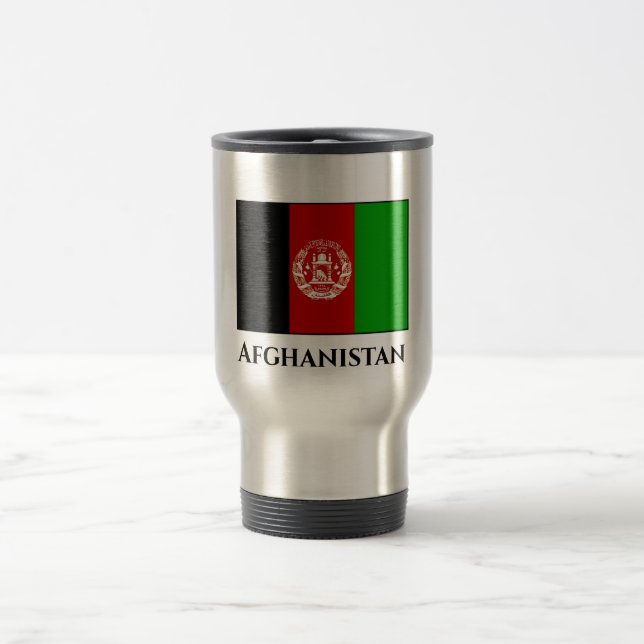 Taza De Viaje Bandera de Afganistán (Centro)
