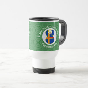 Taza De Viaje Bandera de Åland Ángel Navidad 