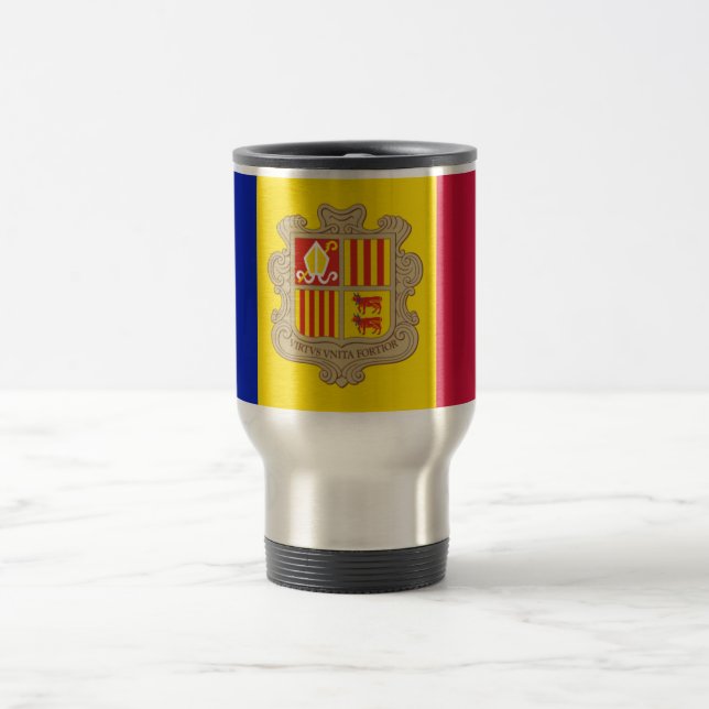 Taza De Viaje Bandera de Andorra Viajes/Travesías (Centro)