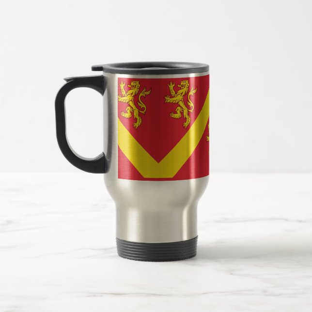Taza De Viaje Bandera de Anglesey Travel Mug (Izquierda)