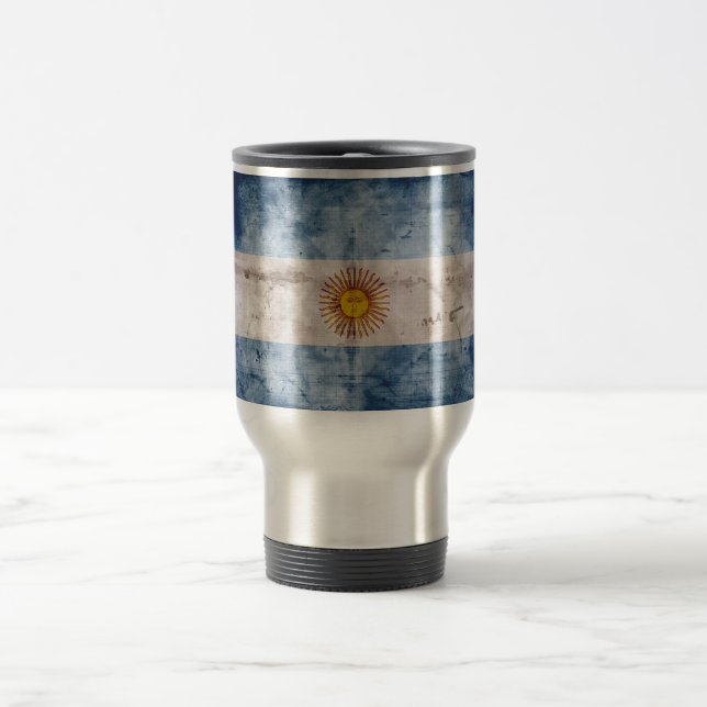 Taza De Viaje Bandera de Argentina, con el tiempo muerto (Centro)