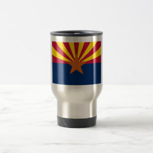 Taza De Viaje Bandera de Arizona: Estrella de Sol Poniente, El E