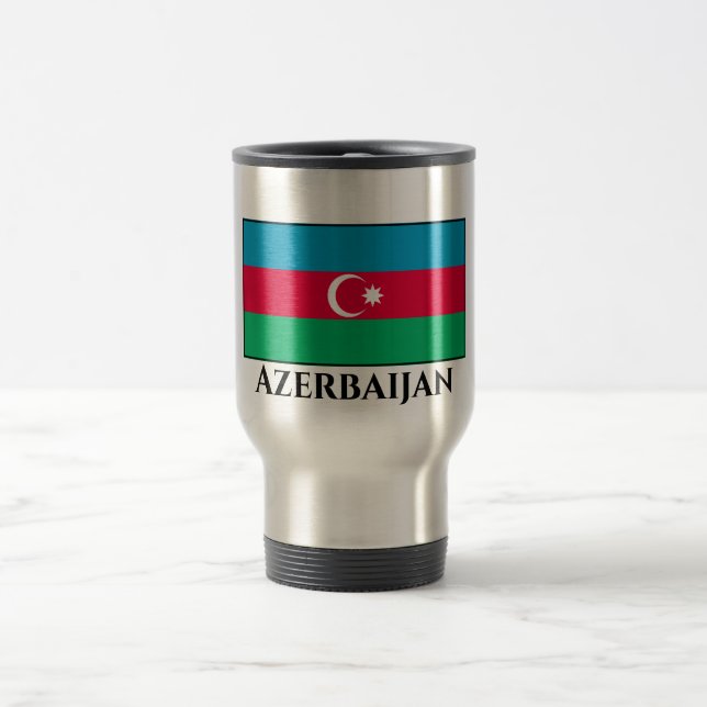 Taza De Viaje Bandera de Azerbaiyán (Centro)