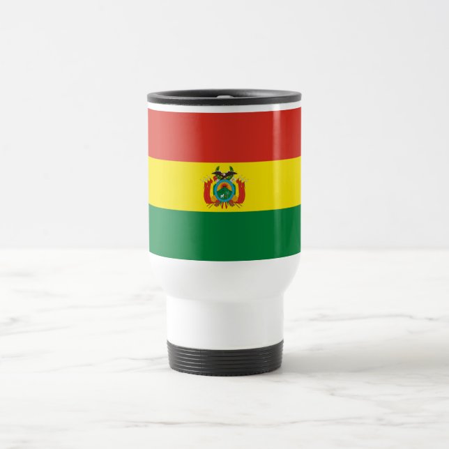 Taza De Viaje Bandera de Bolivia Patriótica (Centro)