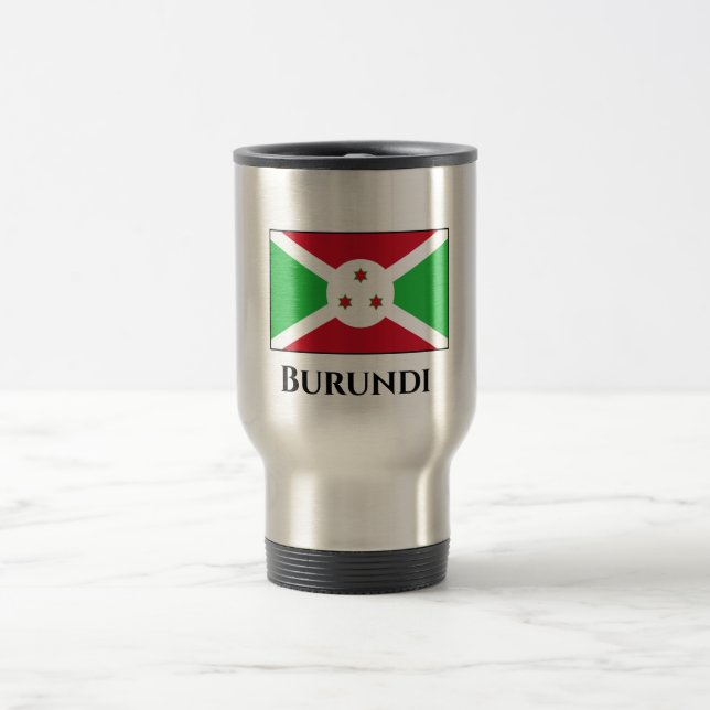 Taza De Viaje Bandera de Burundi (Centro)