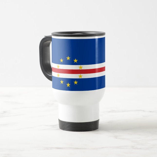 Taza De Viaje Bandera de Cabo Verde (Anverso izquierdo)