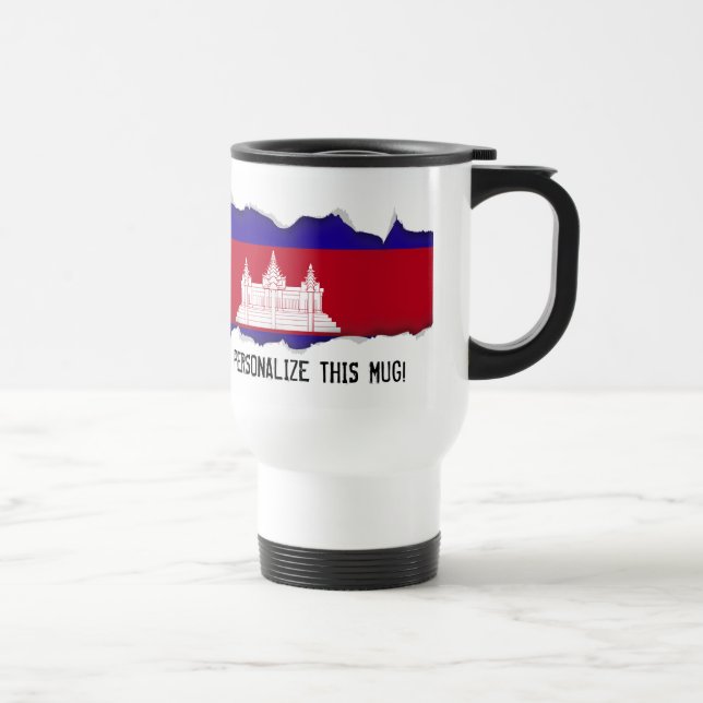Taza De Viaje Bandera de Camboya (Derecha)