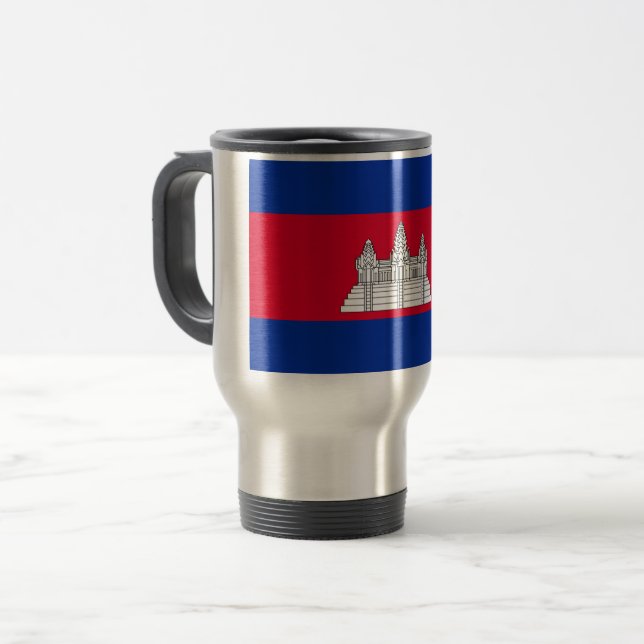 Taza De Viaje Bandera de Camboya (Anverso izquierdo)
