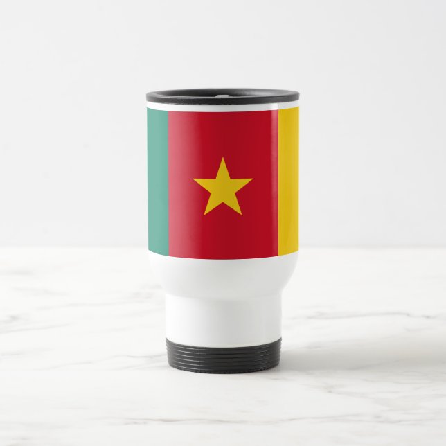 Taza De Viaje Bandera de Camerún Patriótico (Centro)
