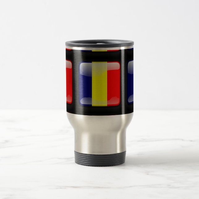 Taza De Viaje Bandera de Chad (Centro)