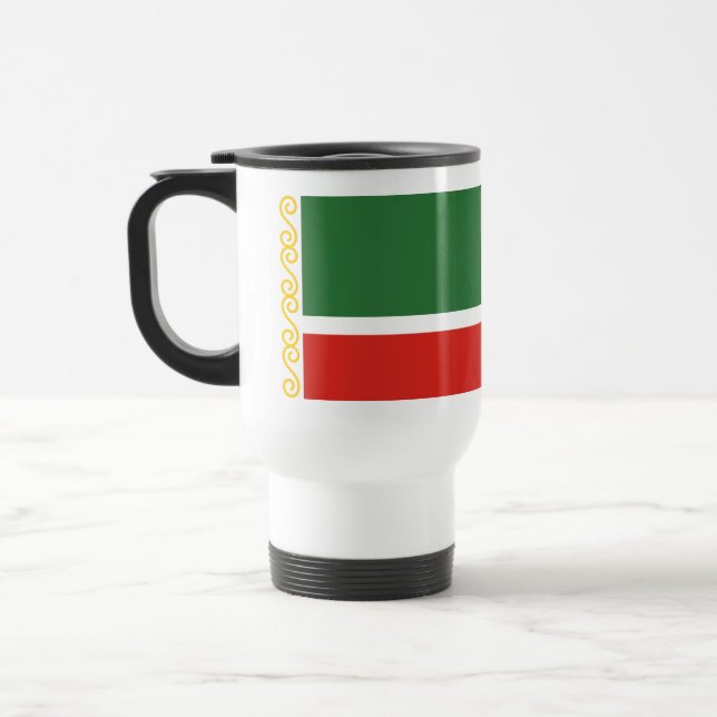 Taza De Viaje Bandera de Chechenia (Izquierda)