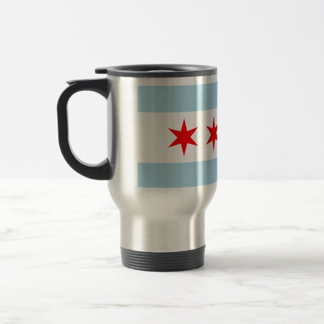 Taza De Viaje Bandera de Chicago (Izquierda)