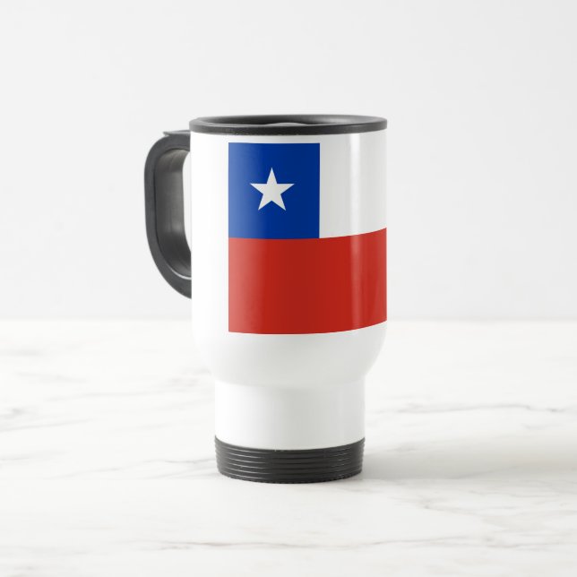 Taza De Viaje Bandera de Chile (Anverso izquierdo)