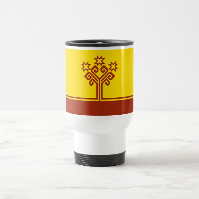 Taza De Viaje Bandera de Chuvasia (Centro)