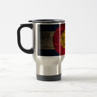 Taza De Viaje Bandera de Colorado del Grunge