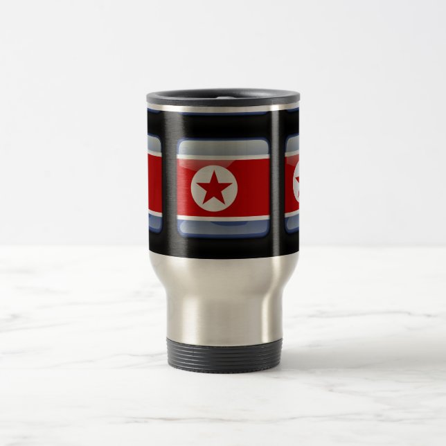 Taza De Viaje Bandera de Corea del Norte (Centro)