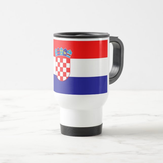 Taza De Viaje Bandera de Croacia (Anverso derecho)