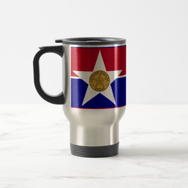 Taza De Viaje Bandera de Dallas, Texas Travel Mug (Izquierda)