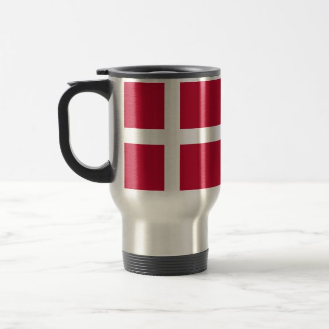 Taza De Viaje Bandera de Dinamarca (Izquierda)