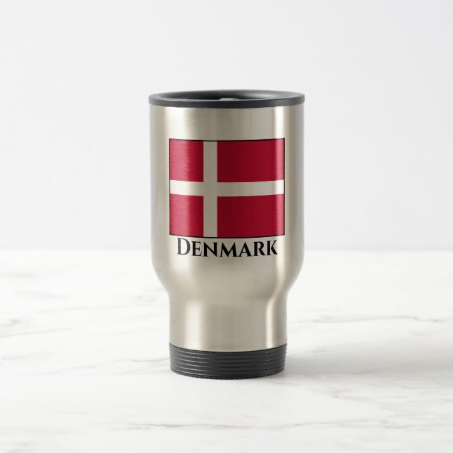 Taza De Viaje Bandera de Dinamarca (danesa) (Centro)