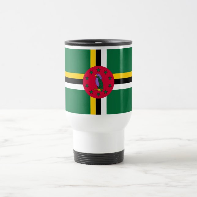Taza De Viaje Bandera de Dominica (Centro)