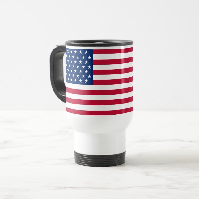 Taza De Viaje Bandera De Eeuu Acero Inoxidable 15 oz Mug (Anverso izquierdo)
