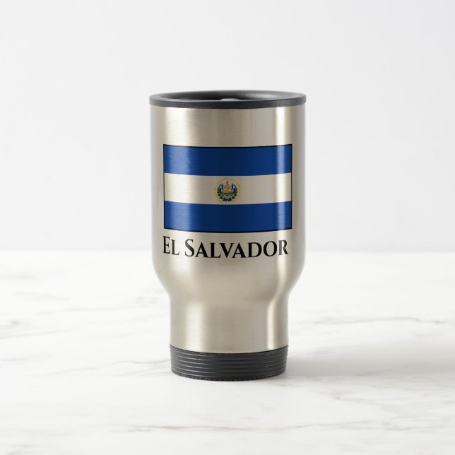 Taza De Viaje Bandera de El Salvador (Centro)