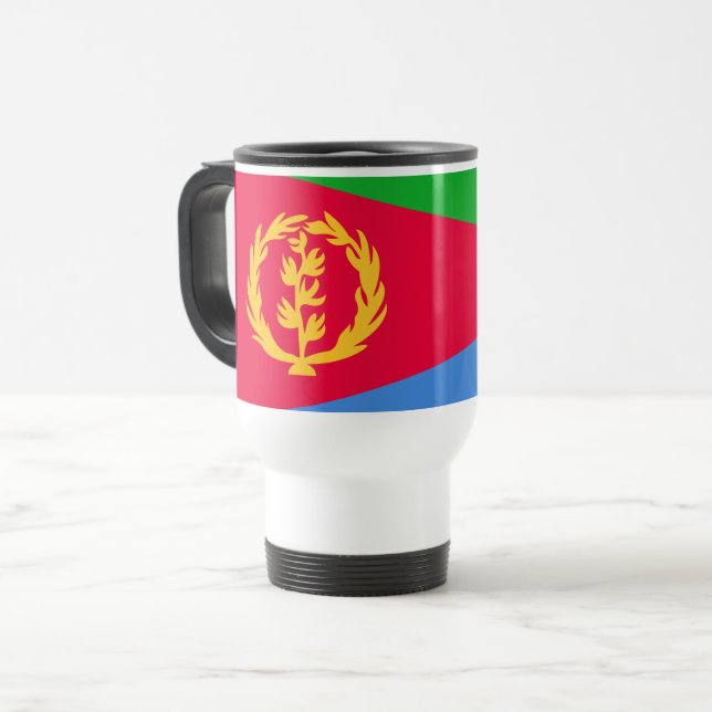 Taza De Viaje Bandera de Eritrea (Anverso izquierdo)