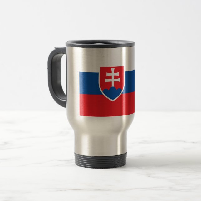 Taza De Viaje Bandera de Eslovaquia (Anverso izquierdo)