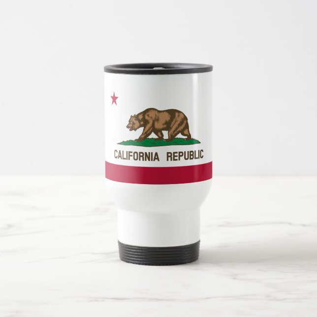 Taza De Viaje Bandera de estado de California (Centro)