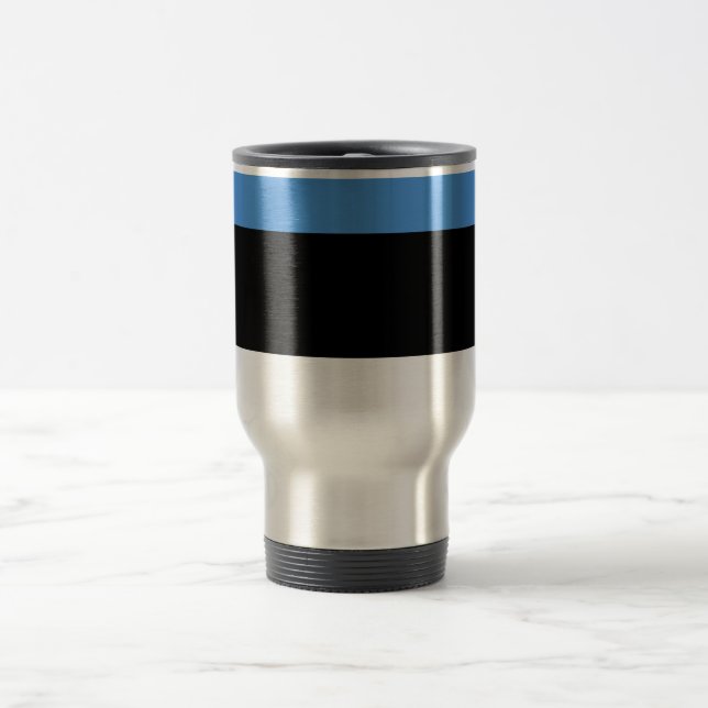 Taza De Viaje Bandera de Estonia Viaje/Mug de viajeros diarios (Centro)