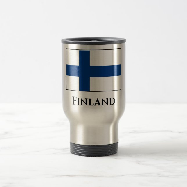 Taza De Viaje Bandera de Finlandia (finlandesa) (Centro)