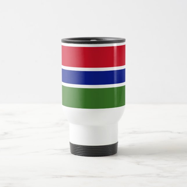 Taza De Viaje Bandera de Gambia (Centro)
