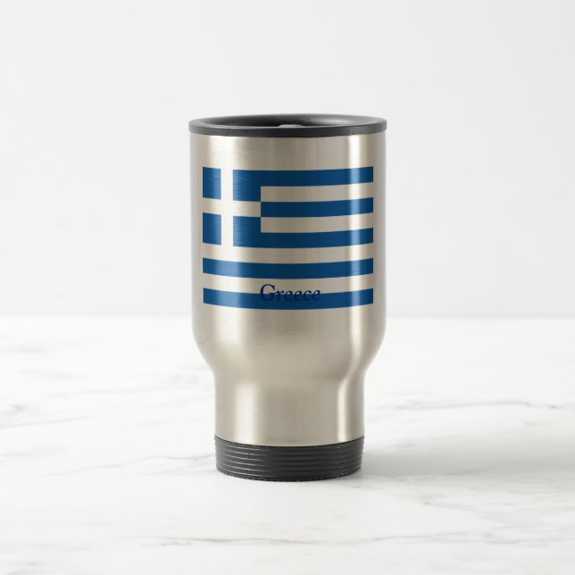 Taza De Viaje Bandera de Grecia (Centro)