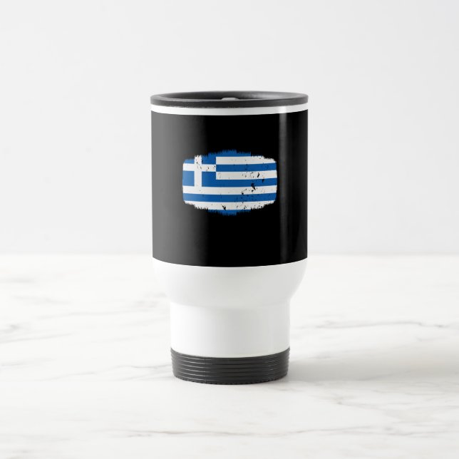 Taza De Viaje Bandera de Grecia (Centro)