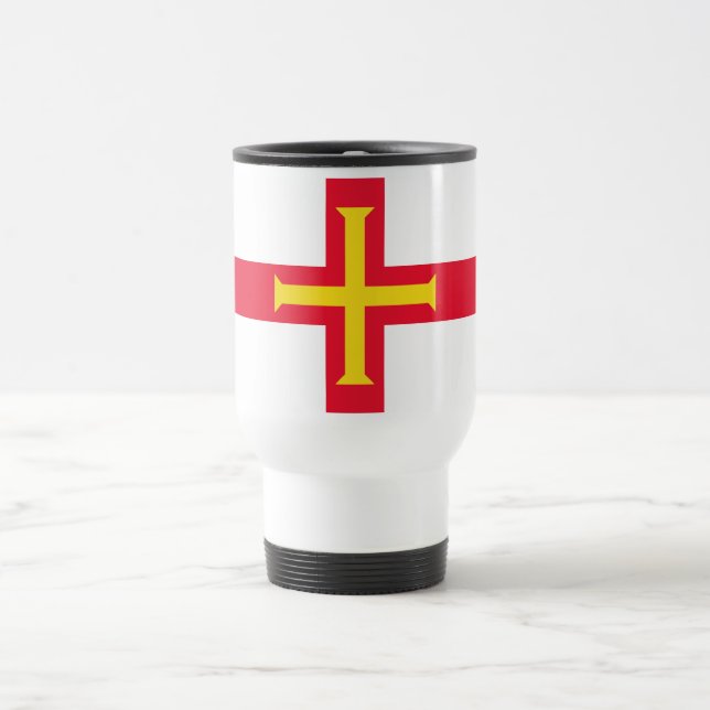 Taza De Viaje Bandera de Guernsey (Centro)