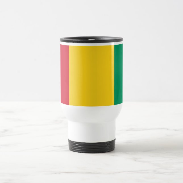 Taza De Viaje Bandera de Guinea (Centro)