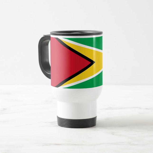 Taza De Viaje Bandera de Guyana (Anverso izquierdo)