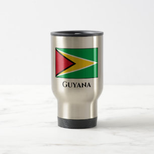 Taza De Viaje Bandera de Guyana (guyanesa)