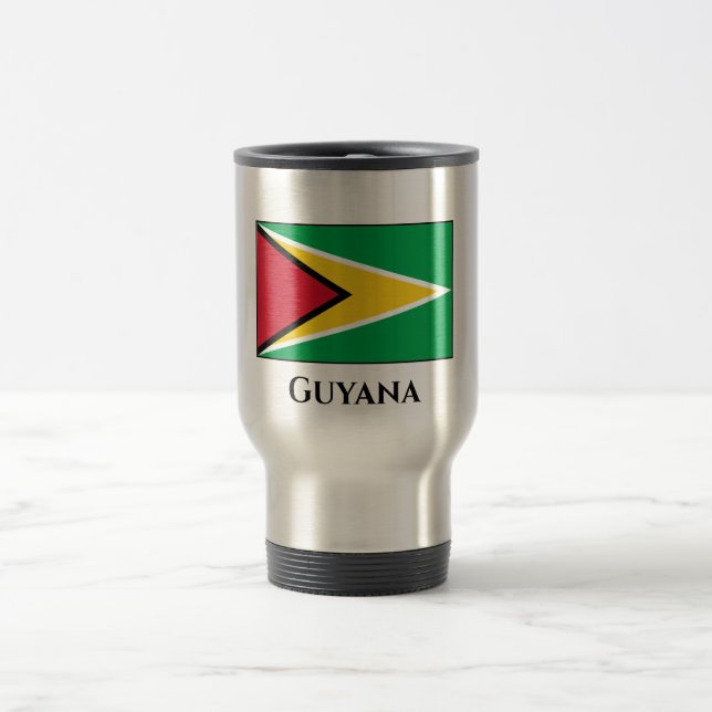 Taza De Viaje Bandera de Guyana (guyanesa) (Centro)