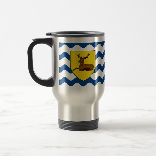 Taza De Viaje Bandera de Hertfordshire Travel Mug (Izquierda)