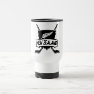 Taza De Viaje Bandera de hockey sobre hielo de Nueva Zelanda