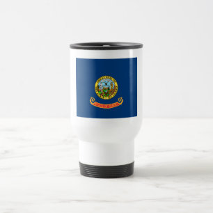 Taza De Viaje Bandera de Idaho: el Estado Gemológico, Montañas d