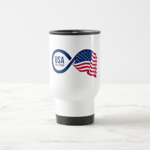 Taza De Viaje Bandera de infinidad de EE. UU.