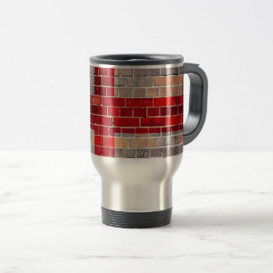Taza De Viaje Bandera de Inglaterra en una pared de ladrillo