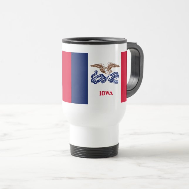 Taza De Viaje Bandera de Iowa (Anverso derecho)